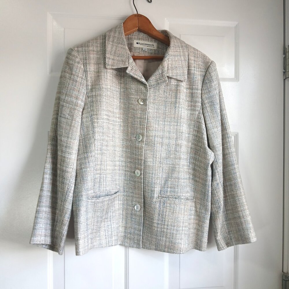 Appleseed's 100% Silk Spring Jacket Blazer Size 12